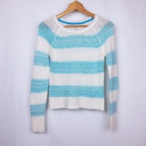 Blue & White Stripe Long Sleeve Sweater